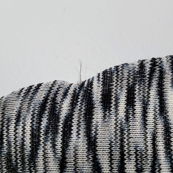 Shoshanna 'Becky' Black White Marled Space Dye‎ Long Sleeve Fit & Flare Dress, S - Picture 11 of 11